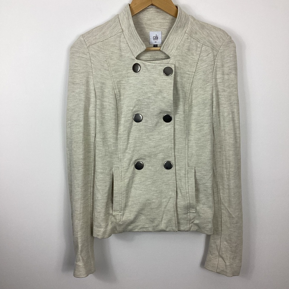 Cabi #3028 Charlie Heather Oatmeal Jacket Size Small